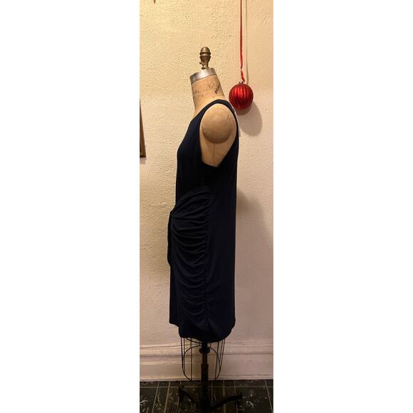 Lillusory Solid Blue Sleeveless Ruched Tie Dress NWT Size XL - Picture 4 of 7